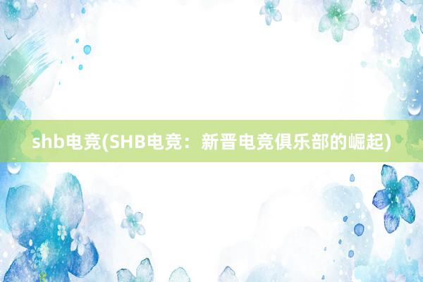 shb电竞(SHB电竞：新晋电竞俱乐部的崛起)