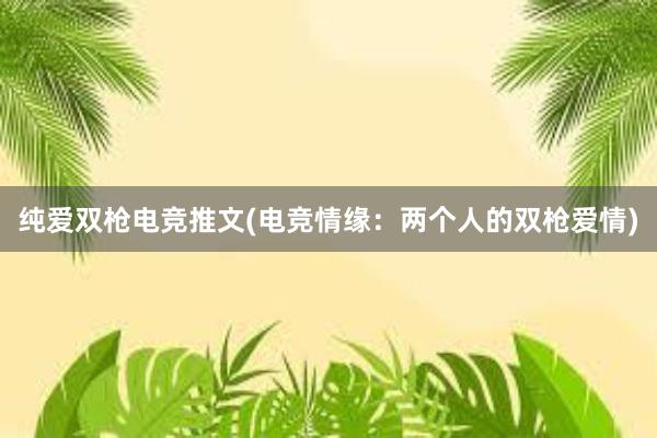 纯爱双枪电竞推文(电竞情缘：两个人的双枪爱情)