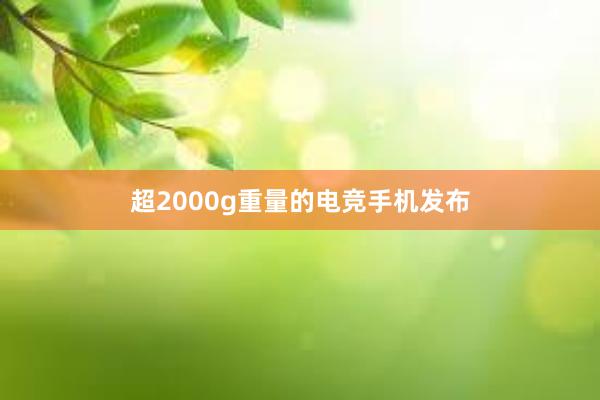 超2000g重量的电竞手机发布