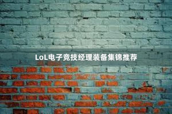 LoL电子竞技经理装备集锦推荐