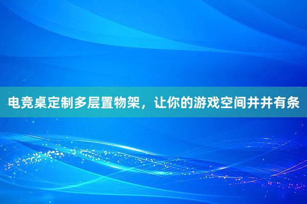 电竞桌定制多层置物架，让你的游戏空间井井有条