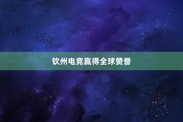 钦州电竞赢得全球赞誉